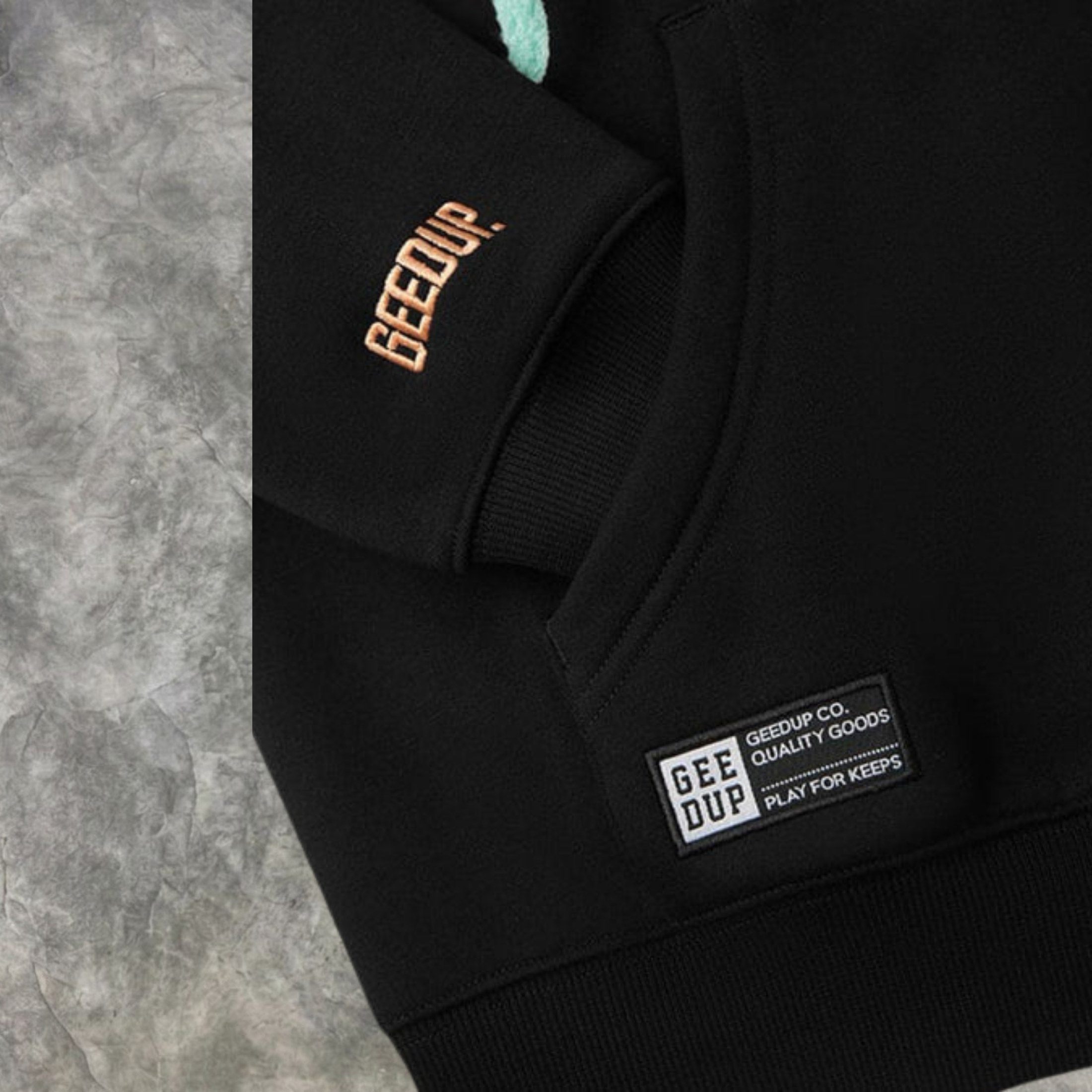 Elvare Club®Black/LightGreen Hoodie