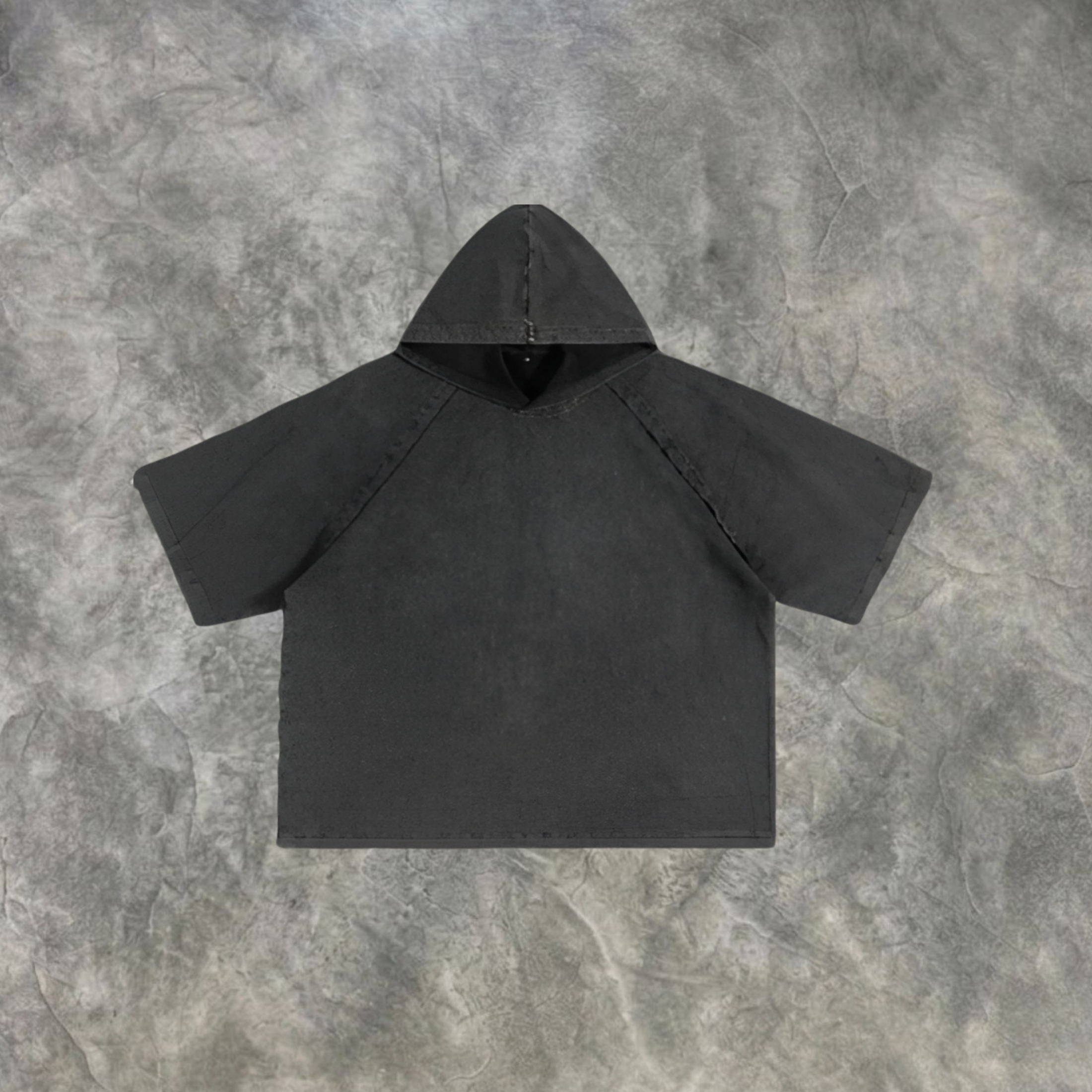 Snow Washed Hooded Boxy T-Shirt